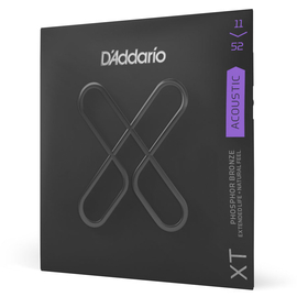 Струны для акустической гитары D`ADDARIO XTAPB1152 XT Phosphor Bronze Custom Light 11-52, фото 
